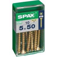 Spax Pz Countersunk Zinc Yellow Screws - 5 X 50mm Pack Of 10