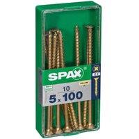 Spax PZ Countersunk Zinc Yellow Screws - 5 x 100mm Pack of 10