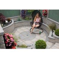 Marshalls Argent Smooth Dark Grey Paving Slab - 600 x 600 x 38mm