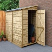 Forest Garden Small Windowless Lean-To Pressure Treated Shed - 6 x 3ft