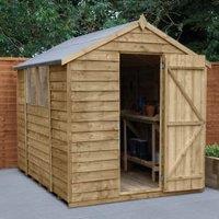 Forest Garden Overlap Apex Pressure Treated Shed - 8 x 6ft