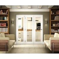 JCI Internal 1 Lite White Bi-Fold Door Set - 1790mm