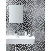 Wickes Midnight Glass & Stone Mosaic Tile Sheet - 300 x 300mm