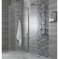 Wickes Cosmic Glass Stone & Metal Mix Mosaic Interior Tile Sheet - 300 X 300mm