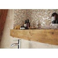 Wickes Cream Pearl Glass Stone & Metal Mini Brick Mosaic Tile Sheet - 300 x 285mm