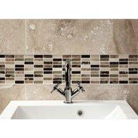Wickes Emperador Marble & Glass Mosaic Interior Tile Sheet - 297 X 297mm