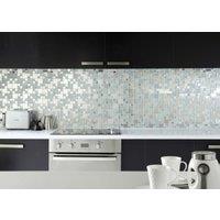 Wickes Lunar Glass & Metal Modular Mosaic Tile Sheet - 300 x 300mm