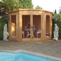 Shire Barclay Double Door Pent Corner Summerhouse - 8 x 8ft