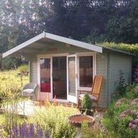 Shire Gisburn Large Double Door Log Cabin - 12 x 10ft
