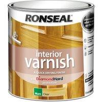 Ronseal Quick Dry Matt Diamond Hard Interior Varnish - Clear - 2.5L