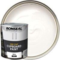 Ronseal One Coat Satin Cupboard & Furniture Paint - White - 750ml