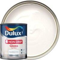 Dulux Non Drip Gloss Paint - Pure Brilliant White - 750ml