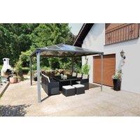Palram Canopia Palermo Grey Polycarbonate Garden Gazebo - 3.6 x 3.6m