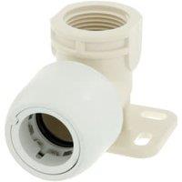 Hep2O HX6/15WS Black Wall Plate Elbow - 1/2in x 15mm