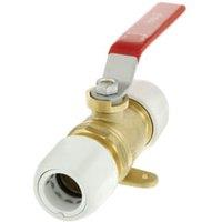 Hep2O HX22/22WS Plated Brass Ball Valve - 22 x 22mm