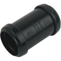 FloPlast WP07B Black Push-Fit Waste Straight Coupler - 32mm