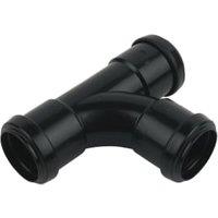 FloPlast WP22B Black Push-Fit Waste 92.5 Equal Tee - 32mm