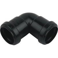 FloPlast WP10B Black Push-Fit Waste 90 Bend - 32mm