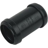FloPlast WP08B Black Push-Fit Waste Straight Coupler - 40mm