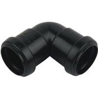 FloPlast WP11B Black Push-Fit Waste 90 Bend - 40mm