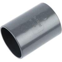 FloPlast WS08G Solvent Weld Waste Straight Coupler - Grey 40mm