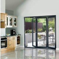 JCI Slimline Grey Bi-Fold Door Set - 2390mm