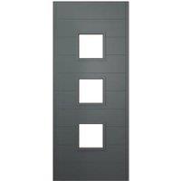 JCI Ultimate Malmo Grey External Hardwood Door with Handle - 1981 x 762mm