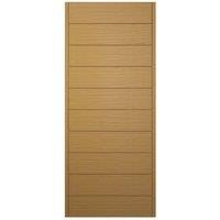 JCI Ultimate Oslo Oak External Hardwood Door with Handle - 1981 x 838mm