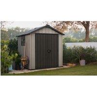 Keter Oakland Grey Double Door Outdoor Apex Garden Storage Shed - 7.5 x 7ft