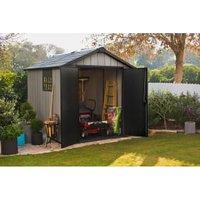 Keter Oakland Grey Double Door Outdoor Apex Garden Storage Shed - 7.5 x 9ft
