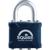 Squire Hardened Steel Shackle Laminated Padlock with Fixings - 38mm