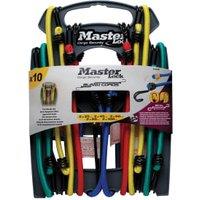 Master Lock Bungees with Hooks & Bungee Cords - Pack of 10