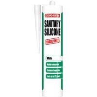 Evo-Stik Trade Only Sanitary Silicone White Sealant - 280ml