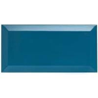 Wickes Metro Light Blue Ceramic Wall Tile - 200 x 100mm - Sample