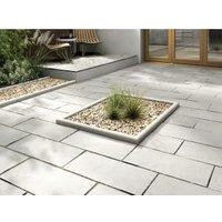 Marshalls Indian Sandstone Riven Grey Multi Paving Slab - 600 x 300 x 22mm