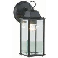 Zinc Ceres Black Bevelled Glass Lantern Light - 60W