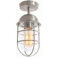 Zinc Kari Stainless Steel Porch Lantern Light - 42W