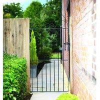 Wickes Chelsea Bow Top Black Steel Gate - 991 x 1875mm