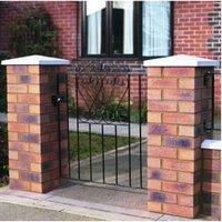 Wickes Chelsea Bow Top Black Steel Gate - 838 x 900mm