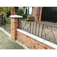 Wickes Chelsea Metal Wall Railing - 365 x 1830mm