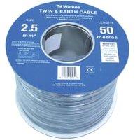 Twin & Earth Cable - 2.5mm2 x 50m