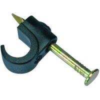 Deta Black Round Cable Clips - 7-10mm - Pack of 100