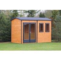 Shire Double Glazed Timber Apex Garden Office - 10 x 10ft