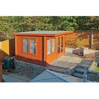 Shire Danbury Double Door Garden Home Office Cabin - 14 x 12ft