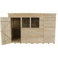 Forest Garden Overlap Pent Pressure Treated Shed - 10 x 6ft