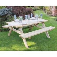Forest Garden Rectangular Picnic Bench & Table - Large