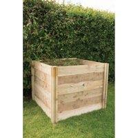 Forest Garden Slot Down Wooden Compost Bin - 3 x 3ft