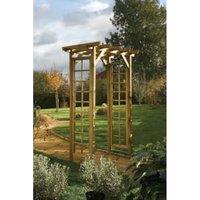 Rowlinson Wooden Square Trellis Garden Arch - 1500 x 900mm