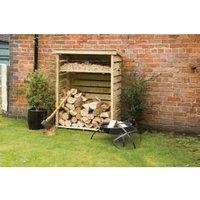 Rowlinson Small Pressure Treated Timber Log Store - 4 x 2ft