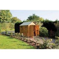 Rowlinson Premier 10 x 6ft Double Door Apex Shed with Opening Windows